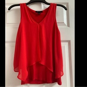 BCX Gorgeous Red Sleeveless Top. Size: XS